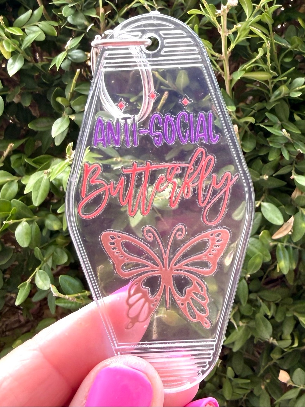 Vintage style motel key 3.5 inch keychain humorous gift idea
